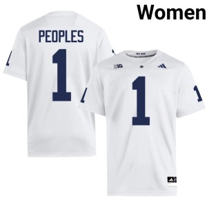 White Embroidery James Peoples #1 College Football Roaring Lions Womens Jerseys 131585-591