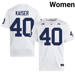 White #40 Womens College Football PSU Lions NCAA Keian Kaiser Jersey 321790-212