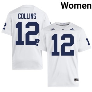 White Kerry Collins Penn State Official #12 College Football Women Jersey 664369-527