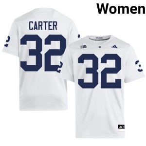 White #32 Women's Ki-Jana Carter College Football Replica PSU Jerseys 639965-711