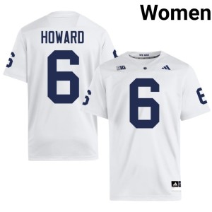 White Official Penn State #6 Women College Football Koby Howard Jerseys 538847-231