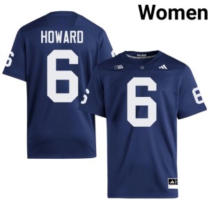 Navy Koby Howard Player #6 College Football Nittany Lions Women's Jerseys 331047-360