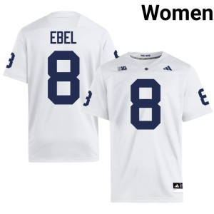 White Kooper Ebel Nittany Lions Women's College Football #8 Limited Jersey 136930-264