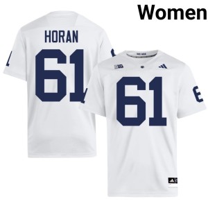White #61 PSU Liam Horan Womens College Football University Jerseys 873718-413