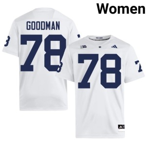 White Womens Malachi Goodman Stitched College Football Lions #78 Jersey 380428-557