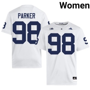 White College Football Embroidery #98 Lions Matthew Parker Women's Jerseys 654622-964