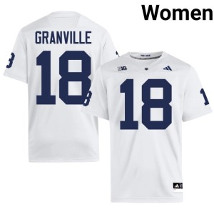 White Player College Football Max Granville #18 Penn State Lions Womens Jerseys 239718-490