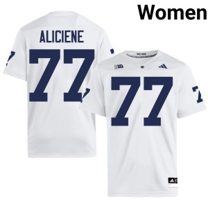 White Owen Aliciene Alumni Penn State Women College Football #77 Jersey 870703-265