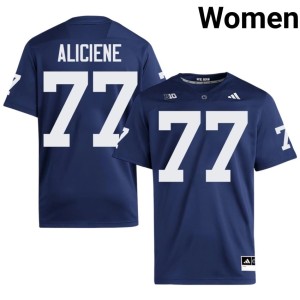 Navy PSU Lions Women's #77 Owen Aliciene College Football Replica Jersey 732355-747