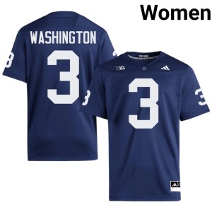 Navy Women's Parker Washington College Football University Penn State Lions #3 Jersey 523150-459
