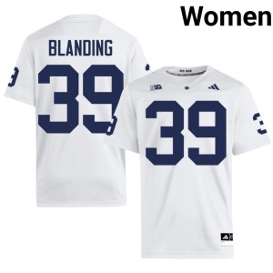 White Embroidery #39 Women College Football PSU Nittany Lions Ty Blanding Jerseys 864647-556