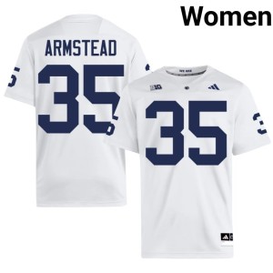 White #35 NCAA College Football Penn State Lions Womens Tyler Armstead Jersey 123170-882