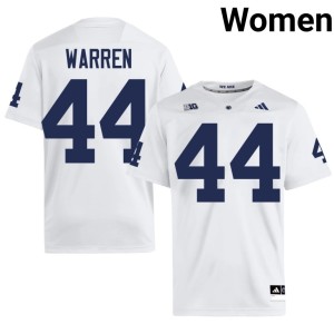 White #44 Womens Tyler Warren College Football Nittany Lions NCAA Jerseys 875369-693