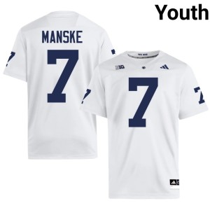 White College Football PSU Lions #7 University Alex Manske Youth Jerseys 233877-833