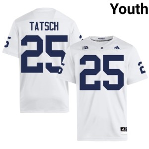 White PSU Alex Tatsch Youth #25 Replica College Football Jerseys 858655-446