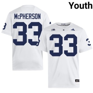 White Alexander McPherson #33 Youth 2026 Penn State Lions College Football Jersey 805074-221