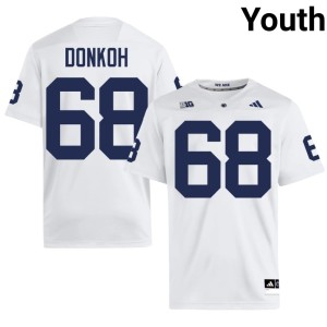 White Youth #68 Anthony Donkoh College Football Replica Penn State Jerseys 374219-676