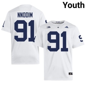 White #91 Youth PSU 2026-27 College Football Armstrong Nnodim Jerseys 548690-866