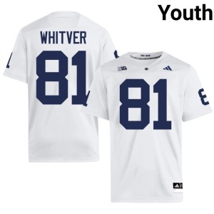White Youth Ben Whitver #81 College Football Penn State Lions Official Jerseys 104308-631