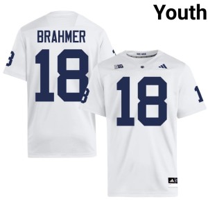 White Youth College Football Benjamin Brahmer Lions NCAA #18 Jersey 663319-593