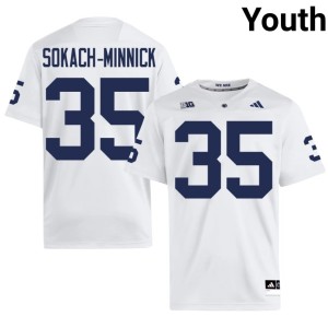 White Youth College Football #35 Penn State Nittany Lions Game Blaise Sokach-Minnick Jersey 245305-736