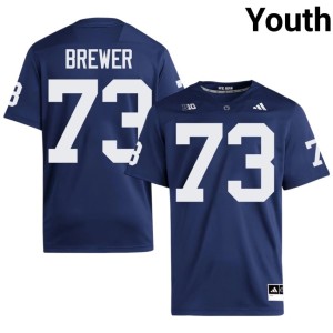 Navy Embroidery College Football Caleb Brewer Nittany Lions #73 Youth Jerseys 426384-280