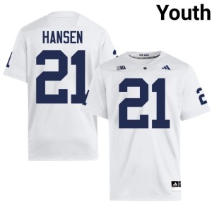 White Youth Penn State #21 Player Carson Hansen College Football Jerseys 857121-697