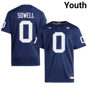 Navy Replica #0 Chase Sowell Youth College Football Penn State Nittany Lions Jersey 734027-489
