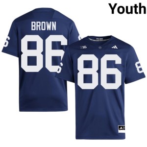 Navy #86 College Football 2026 Penn State Lions Courtney Brown Youth Jersey 348289-458