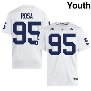 White College Football Youth Cristiano Rosa PSU Lions #95 Game Jerseys 275360-106