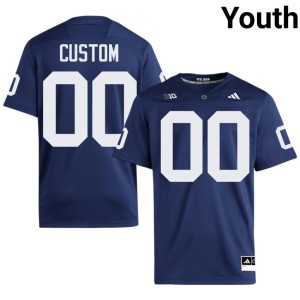 Navy #00 Stitched College Football Penn State Lions Custom Youth Jerseys 763532-862