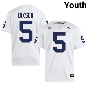 White 2026 #5 Penn State Nittany Lions College Football Youth Daryus Dixson Jersey 449220-472