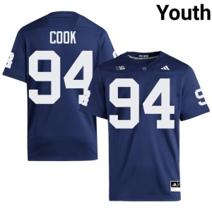 Navy Nittany Lions #94 Youth De'Andre Cook Official College Football Jersey 480544-518