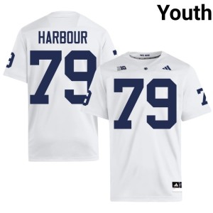 White #79 University Donnie Harbour College Football Youth PSU Nittany Lions Jerseys 577946-582