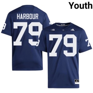 Navy #79 College Football Youth PSU Lions Stitched Donnie Harbour Jerseys 545873-678