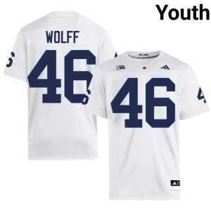 White College Football Evan Wolff Replica Youth #46 Penn State Jerseys 732517-809