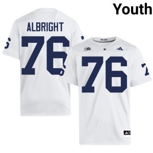 White Youth Hunter Albright Nittany Lions Game College Football #76 Jersey 152520-296