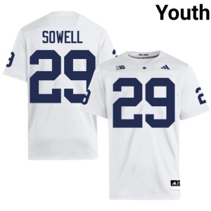 White College Football Official PSU Youth #29 Hunter Sowell Jerseys 320121-364