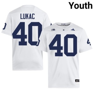 White College Football Jake Lukac #40 Penn State Nittany Lions Game Youth Jerseys 795590-382