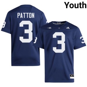 Navy Youth PSU College Football #3 Jamison Patton Replica Jerseys 563526-206