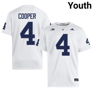 White Embroidery Penn State #4 Youth College Football Jeremiah Cooper Jerseys 554273-956