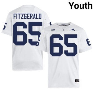 White PSU Nittany Lions Jim Fitzgerald College Football Replica #65 Youth Jersey 886166-606