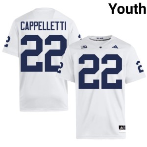 White PSU Nittany Lions Youth #22 Alumni College Football John Cappelletti Jersey 134796-698