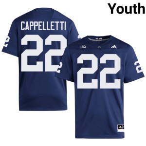 Navy #22 John Cappelletti Embroidery Lions Youth College Football Jerseys 628128-891