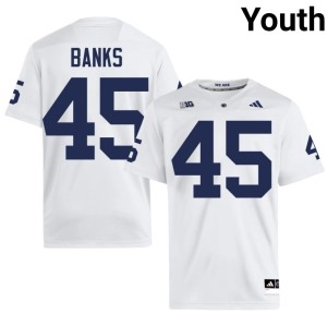 White Penn State Josh Banks College Football Game #45 Youth Jerseys 635664-811