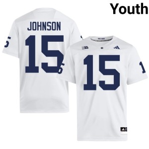 White Joshua Johnson Penn State Lions Player #15 College Football Youth Jerseys 970139-730