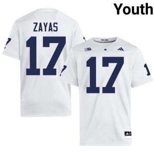 White College Football Josiah Zayas #17 Stitched Penn State Nittany Lions Youth Jerseys 184322-972