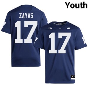 Navy 2026-27 Josiah Zayas #17 Nittany Lions Youth College Football Jerseys 677862-241