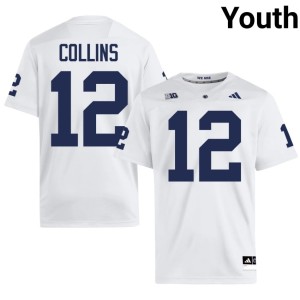 White #12 Youth Limited Kerry Collins Penn State Lions College Football Jersey 868084-740