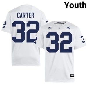 White Ki-Jana Carter College Football #32 Replica Penn State Youth Jersey 356895-384